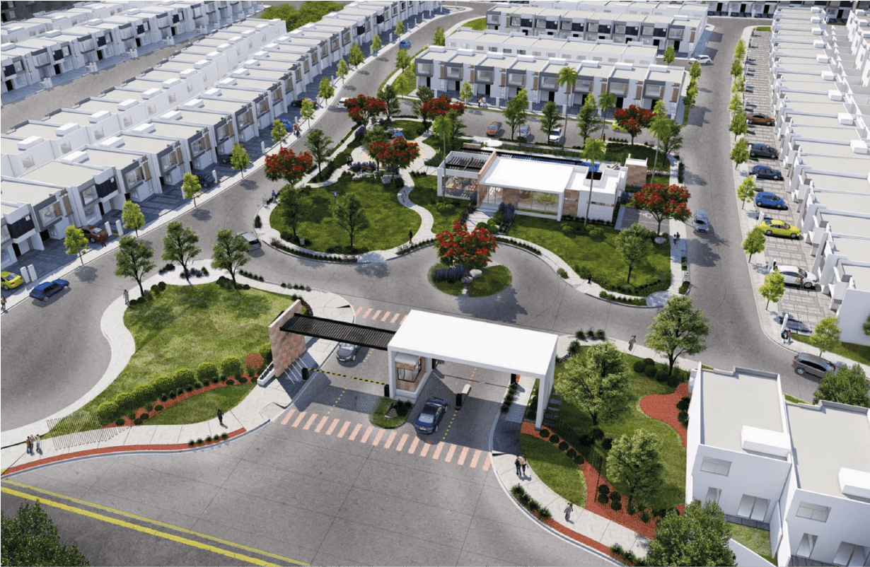 Render de obra de arquitectura moderna